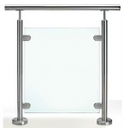 Stainless Steel Round Glass Railing Post