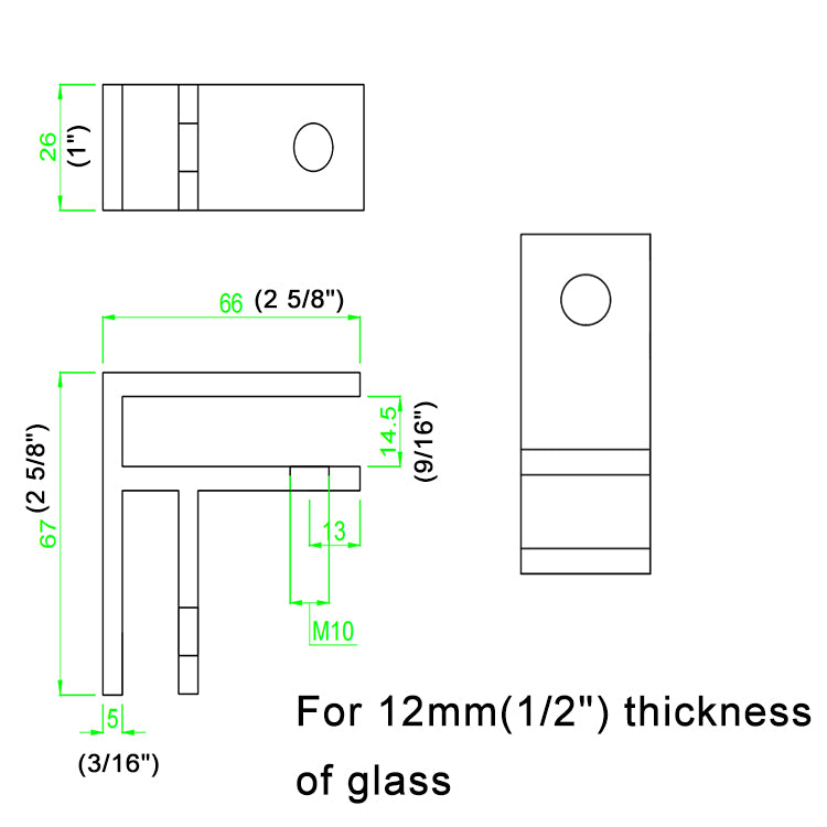 Stainless Steel Glass Clamp