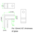 Stainless Steel Glass Clamp