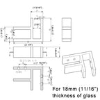 Stainless Steel Glass Clamp