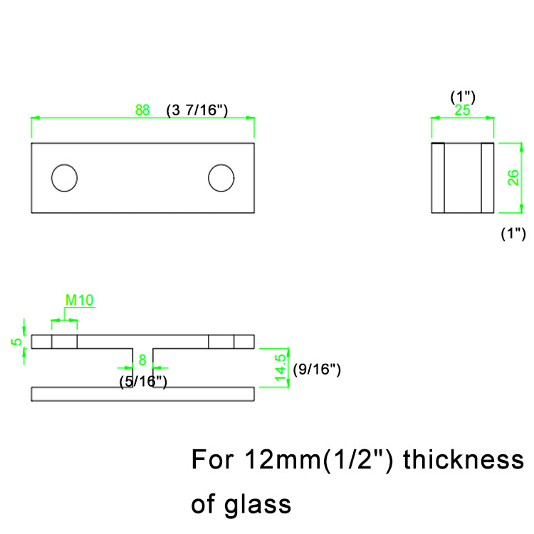 Stainless Steel Glass Clamp