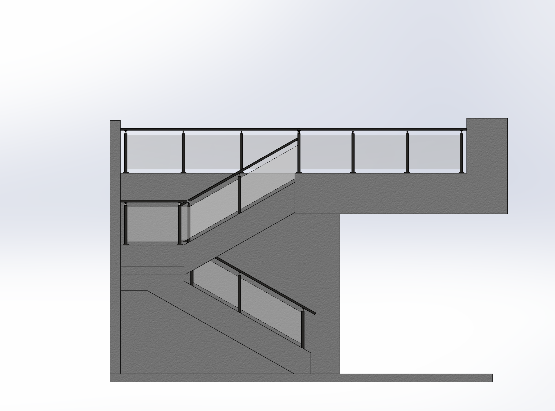 Stainless Steel Square Glass Railing Post