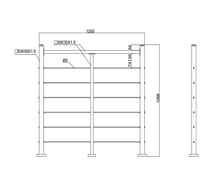 Stainless Steel Wire Cable Railing Post