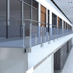 Stainless Steel Side Mounted Glass Railing Post