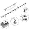 Diameter 1 1/2" by 118 1/8" Length 304 Stainless Steel Staircase Support Handrail – Wall-Mounted Stair Rail