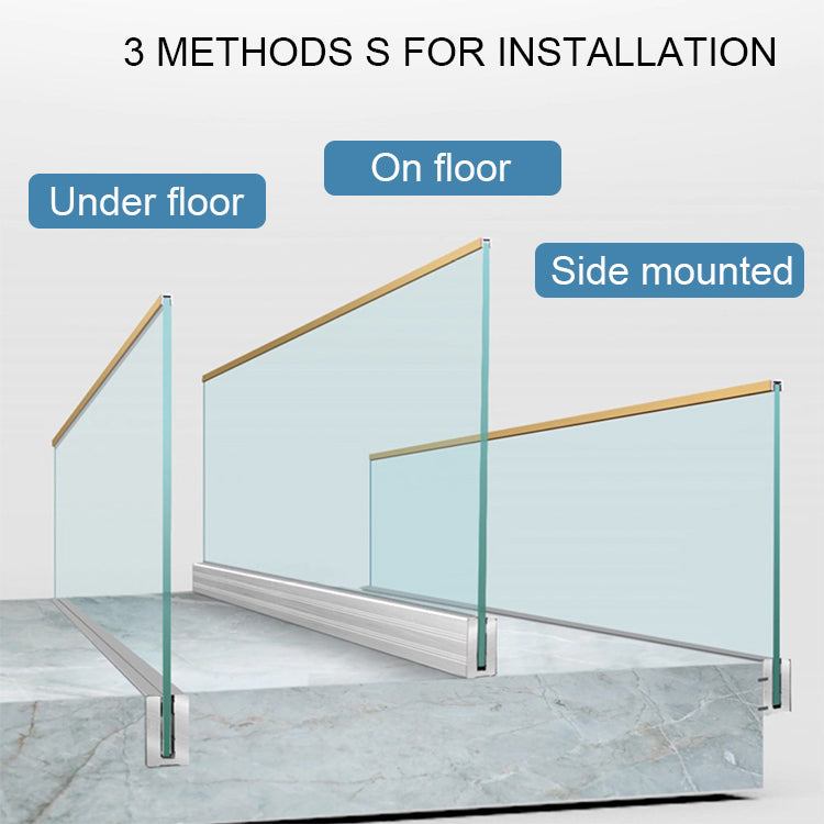 Aluminum Base Shoe Glass Railing System（Surface Mounted）