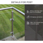 Stainless Steel Round Glass Railing Post