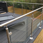 Stainless Steel Round Glass Railing Post