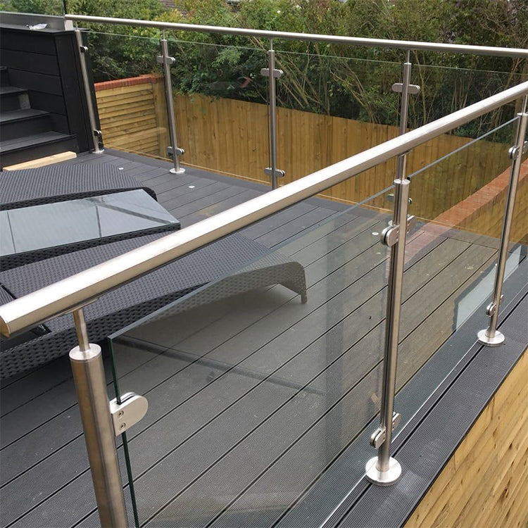 Stainless Steel Round Glass Railing Post