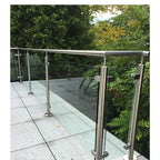 Stainless Steel Round Glass Railing Post