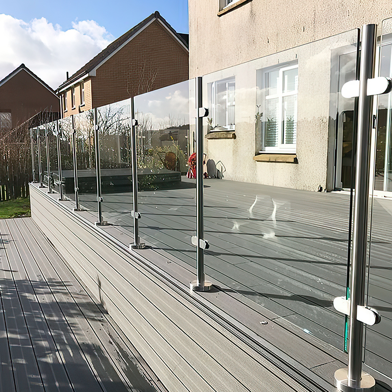 Stainless Steel Round Glass Railing Post