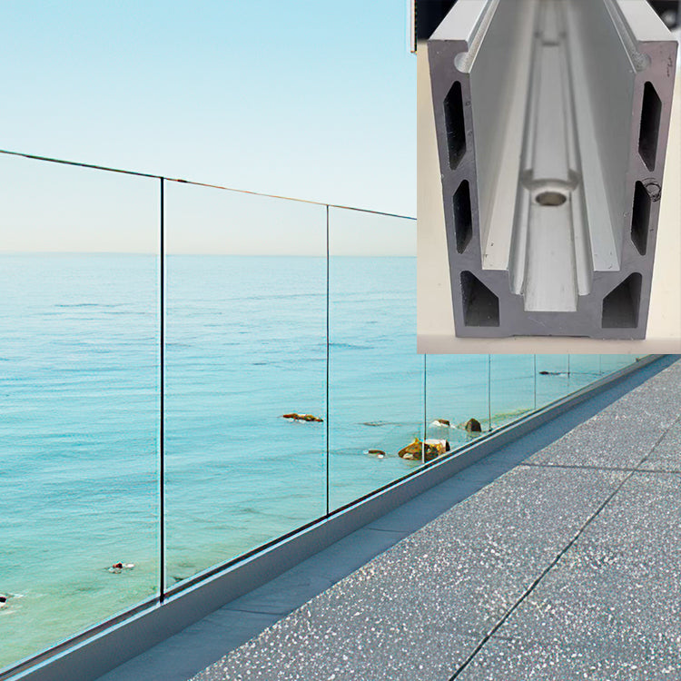 Aluminum Base Shoe Glass Railing System（Surface Mounted）