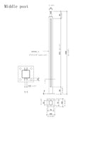 Stainless Steel Square Glass Railing Post