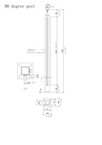 Stainless Steel Square Glass Railing Post