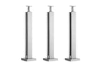 304 Stainless Steel Square Glass Railing Post – End, Middle & Corner Posts