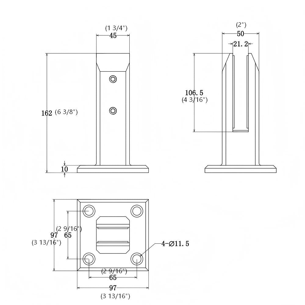 Stainless Steel Glass Railing Spigot