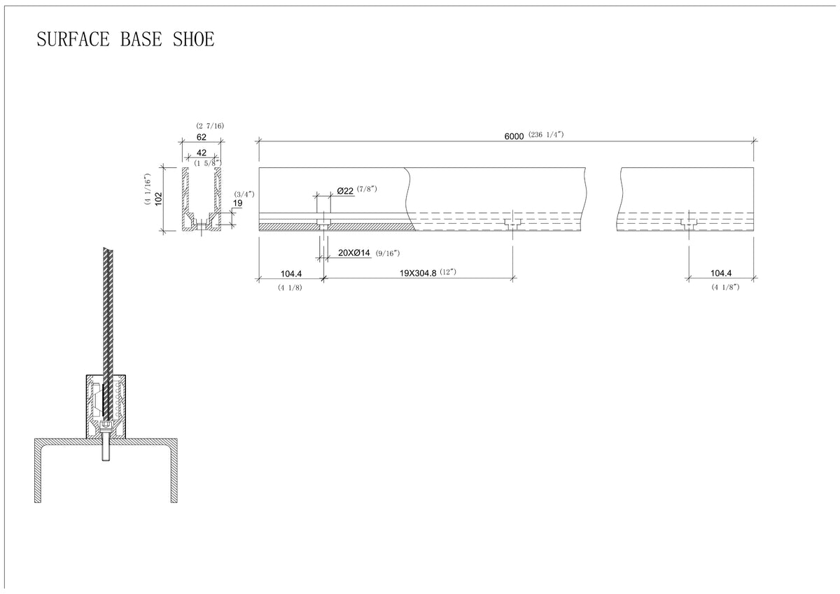 Base Shoe Railing System Base Shoe Glass Railing System | ESQhardware – ESQRAILING